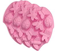 3 pezzi Stampi per Cioccolato in Silicone, VEINARDYL 24-Cavità Insetto 3D Stampo per muffin Teglia per Pasticceria da Cucina per Bomba Grassa Torta Caramelle Cupcake Sapone Candela