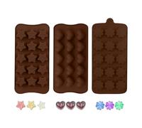 3 Pezzi Stampi Per Cioccolato Stampi In Silicone Accessori Per Dessert Fai Da Te Stampi Per Fiori Stella Amore Utensili Da Forno