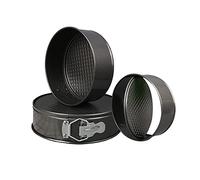 3 pezzi Stampi per Torte a molla Rotondi Set di Teglie Antiaderenti Impermeabili con Fondo Rimuovibile Cheesecake Mousse Crostata Creme Acciaio al Carbonio ad Alta Resistenza Rilascio Facile Aiuto la