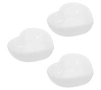 3 Pezzi Stampo in Silicone a Cuore, Bianco 3,15x2,95 | Orecchini e Anelli, Mantiene gli Oggetti in Ordine, Facile Sformatura, per Scrivania e Comò