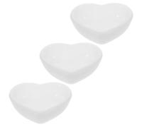 3 Pezzi Stampo in Silicone a Cuore, Bianco, 3,15x2,95 Pollici | Collane e Orecchini, Decorazione da Scrivania e Comò, Facile Sformatura, Ordine Efficiente