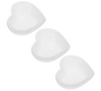 3 Pezzi Stampo in Silicone Bianco a Cuore, per Portagioie 3,15x2,95 | Collane e Orecchini, Organizzazione Ordinata su Comò e Scrivania, Facile Sformatura