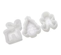 3 Pezzi Stampo in Silicone Natalizio Albero, Omino e Renna per Fai da Te | Riutilizzabile e Antiaderente, Pulizia Semplice, Adatto a Resina e Base Sapone, per Principianti e Laboratori
