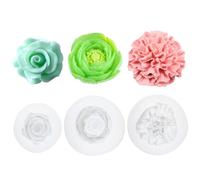 3 Pezzi Stampo per Candele in Silicone, Silicone a Forma di Fiore Peonia Stampo per Candele, Stampo Silicone Candele, Stampo Silicone Fiori 3D per Candele Aromatiche, Saponi, Decorazioni Artigianali