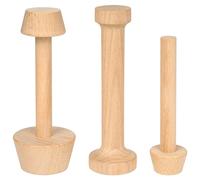 3 Pezzi Stampo Per Crostata Di Uova in Legno, Doppio Lato Per Stampo Di Uova, Mini Pressino Per Crostata, per Pressare e Modellare l'Impasto delle Crostate, Per Pasta Frolla