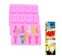 3 Pezzi Stampo per Cubetti di Ghiaccio, Muffa Della Torta di Forma del Pene del Silicone Riutilizzabile, Stampi per Caramelle per Gelatina FesteBar