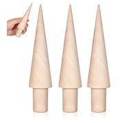 3 Pezzi Stampo per Gelato a Cono in Legno, per cialde | Design Conico Creativo, Adatto a Pezzi d'Uovo e Wafer, per Feste e Cucina Fai da Te