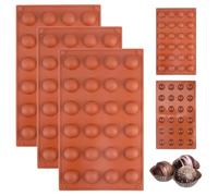 3 Pezzi Stampo Silicone Sfera Diametro 2,8 cm, Stampo Sfere Cioccolato a 24 Cavità, Stampi Sfera Cioccolato Silicone Facile Da Sformare per Preparare Cioccolatini, Torte, Gelatine, Budini E Dolci