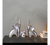 3 Pezzi Statue di Elefanti Decorazioni per il Desktop Figurine Moderne della