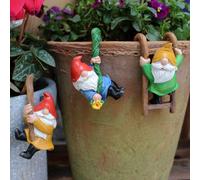 3 pezzi statue di nani pendenti per alberi figure di gnomi appesi nel cortile