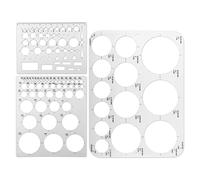 3 Pezzi Stencil Cerchio, Stencil Circolare Modello Cerchio per Disegnare Tracciatore Cerchio Modelli Cerchio Strumento di Misurazione per Scuola Ufficio Casseforme Edili