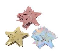 3 Pezzi Striscione Decorativo a Stella Pentagonale Traforata | Addobbo Festivo Creativo, per Cucina e Scala Domestica, Stile Decorativo, Kit per Ambiente