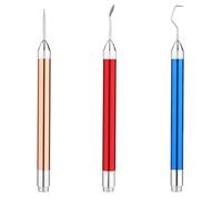 3 Pezzi Strumenti per Diserbo in Vinile, Strumenti per Vinile con Luce LED con 3 Stili Spilla e Ganci per Artigianato Fai Da Te Carta Vinilica Termoadesivo Progetti Sagome Taglio Cammei