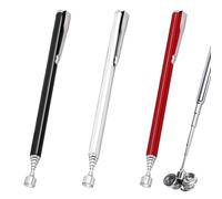 3 Pezzi Strumento di Raccolta Magnetico Telescopici Set, Asta Telescopica Portatile e Magnetica, Penna Magnetica Telescopica per Bulloni, Dadi, Viti, Estensibile fino a 65cm/62cm (Argento/Nero/Rosso)