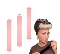 3 pezzi strumento per arricciare i capelli senza calore, bigodini in spugna ondulata per donne, strumenti per lo styling dei capelli morbidi fai da te lunghi e medi (rosa)