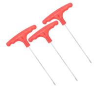 3 Pezzi strumento tiracorda elastico BJD rosso per teste | Metallo e plastica, impugnatura ergonomica leggera, punta liscia del gancio, per corpi BJD 1/3 1/4 1/6