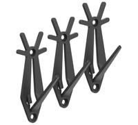 3 Pezzi Supporto per Montaggio Teschio in Acciaio Inox Nero | Finitura Opaca Non Riflettente, Installazione Semplice e Visione Multiangolo, per Musei e Corsi Online