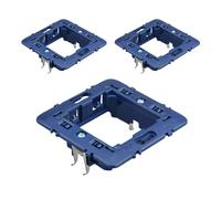 3 Pezzi Supporto Telaio Compatibile con Bticino Living International e Living Light, 2 Moduli Per Scatola 502, Serie MBL, Colore Blu