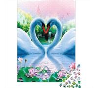 3 Pezzi Swan Love Scene Set Di Biancheria Da Letto Stampa 3d in Microfibra Copripiumino Con Cerniera Romantic Nature Painting Per Tutte Le Stagioni Per Ragazzi E Ragazze 70x50cm/1000pcs