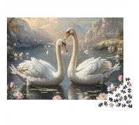 3 Pezzi Swans in Love Set Di Biancheria Da Letto Stampa 3d Morbida Microfibra Con Chiusura A Strappo Romantic Landscape Art Per Tutte Le Stagioni Per Ragazzi E Ragazze 70x50cm/1000pcs