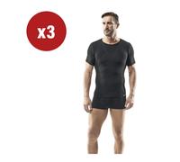 3 PEZZI T-SHIRT UOMO TECNICA "WRK301" COLORE NERO, TG L/XL - WRK