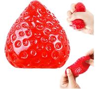 3 pezzi Taba Squishy, palla antistress alla fragola, giocattolo da schiacciare, Taba Squishy XXL, Squishy Toy, Anti Stress Squishy Fragola Fidget Toys, Palline antistress Fragola per adulti e bambini