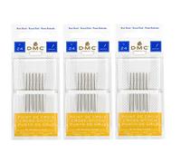 3 pezzi taglia 24 (per un totale di 18 ferri a punto croce DMC)