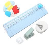 3 Pezzi Taglierine Carta per Artigianato, Taglia Carte A4 Manuale con Lama di Ricambio, Perforatrice Angoli Arrotondati e Perforatrice per Carta 1 Foro 3 mm per Carta, Foto, Biglietti