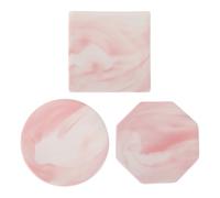 3 Pezzi Tappetino per Ceralacca in Ceramica Rosa, Isolante Termico | Motivo Marmorizzato, per Buste e Timbri, Uso Ufficio e Scrittura Lettere, per Creativi e Organizzatori Nozze