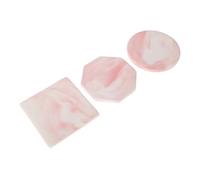 3 Pezzi Tappetino per Sigillo in Cera e Planner Matrimoni Rosa | Ceramica Isolamento Termico, Riutilizzabile, per Buste e Pacchi, Motivo Marmo per Progetti e Ufficio