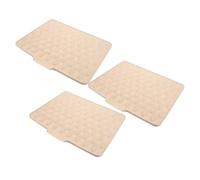 3 Pezzi Tappetino Scolapiatti in Silicone Beige Drenaggio Integrato | Canale di Scolo Inclinato, Pieghevole per Viaggio e Camper, Protegge il Piano Cucina