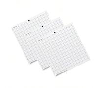 3 pezzi Tappetino speciale per macchina da taglio, griglia di misurazione da 12 pollici, materiale PP traslucido con adesivo e pellicola protettiva trasparente, adatto per plotter Silhouette Cameo 12*
