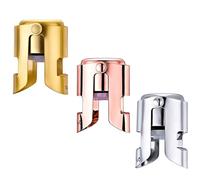 3 Pezzi Tappo a Pressione per Champagne, Champagne Tappo Vino in Acciaio, Tappo per Vino Spumante, Tappo per Bottiglia di Vino Sigillato per Conservazione Della Fresca, per Champagne, Birra
