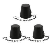 3 Pezzi Tappo Spegnicandela in Metallo Nero con Catena per Lanterne | Uso Rapido senza Attrezzi, Design Vintage, per Lampade a Stoppino e Vialetti