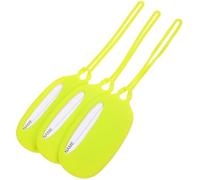 3 Pezzi Targhette Bagaglio in Silicone, Set da 3, Verde Chiaro | Facili da Applicare, per Valigie e Borsoni, per Viaggio, Studenti e Famiglie in Movimento
