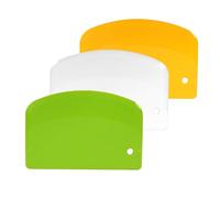 3 Pezzi Tarocco per Impasti Spatola Pizza, 13.5x9.2cm Tagliapasta in Plastica Raschietto da Banco Spatola per Pizza Dolci, Verde Giallo Bianco