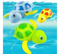 3 pezzi Tartarughine a carica per il bagno, giocattoli interattivi per bambini da 1 anno, giocattoli sensoriali per il bagnetto, accessori essenziali per il bagno dei neonati, giochi per l'acqua, gioc