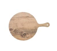 3 pezzi - Tavole rotonde simil legno con manico Ø38 x 53 x 1,5 cm in melammina