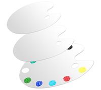 3 Pezzi Tavolozza In Acrilico, Tavolozza Trasparente, Tavolozza di Pittura Acrilica, Tavolozza di Colori Trasparente, Tavolozza di Miscelazione con Foro per il Pollice (3 Taglie)