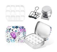 3 Pezzi Tavolozza Pittura Tavolozza Tavolozza Acquerelli Mini Acquerelli Palette Acquerelli da 12 Spazi per Contenere Acquerelli e Colori a Olio a Casa per Schizzi e Pittura in Viaggio All'Aperto