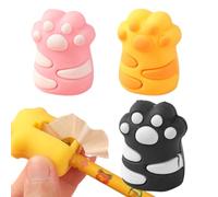 3 Pezzi Temperino con Contenitore, zampe di gatto,Temperino con Serbatoio, Temperino Fori Temperino Bambini Temperamatite Trucco per Diversi Tipi di Matite Studenti Scuola Ufficio(Stile E)
