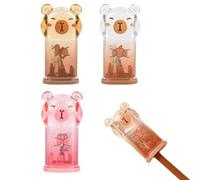 3 Pezzi Temperino con Contenitore, zampe di gatto,Temperino con Serbatoio, Temperino Fori Temperino Bambini Temperamatite Trucco per Diversi Tipi di Matite Studenti Scuola Ufficio(Stile D)
