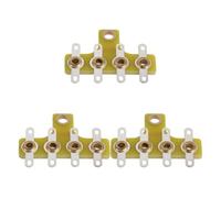 3 Pezzi Terminal Board a 4 Vie per Amplificatori Vintage Audio | Struttura a Quattro Posizioni, Oro Plastico e Rame, per Assemblaggi Circuito e Progetti Fai da Te