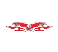3 Pezzi The Eagle Fire Totem Adesivo Per Auto Cappuccio Fai Da Te Decalcomanie In Vinile Accessori Ali Sportive Strisce Per Auto Da Corsa(Red,50X15CM)