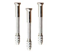 3 Pezzi Trapano Manuale di Precisione per Fori, Set Fai, Argento | Acciaio Legato, Carving Artigianale, Comodo da Usare, per Olive Nut e Bodhi, Lavori Fai