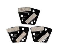 3 pezzi trapezoidale sinterizzazione diamante rettifica blocco disco per calcestruzzo rivestimento rettificatrice (grana 30 # - Soft Bond)