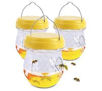 3 Pezzi Trappola per Mosche,Trappola per Vespe,Trappole per Calabroni E Vespe,Scaccia Vespe,Per Intrappolare Calabroni E Vespe,Appendere Al Balcone Giardino,Terrazza,Per Esterni E Interni