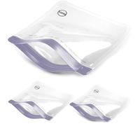 3 pezzi - Trousse per cosmetici approvata TSA - Le nostre trousse per cosmetici trasparenti da Quart sono approvate per la sicurezza in tutto il mondo per liquidi e cosmetici - Ogato, viola., 23.5 x