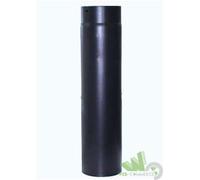 3 PEZZI TUBI PER STUFA PELLET PELLETS ACCIAIO 2 MM AETERNUM NERO 12X100 CM