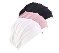 3 pezzi Turbante Beanie Beanie Beanie Chemo Berretto da donna in cotone Slouchy Beanie Copricapo per il cancro perdita di capelli chemioterapia Chemo Cancro Copricapo Turbante per la perdita di